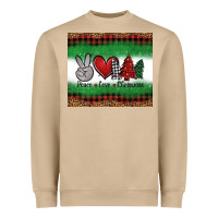 Mushroom Peace Love Christmas Trees Heavyweight Sweatshirt - Jasminsmagicworld