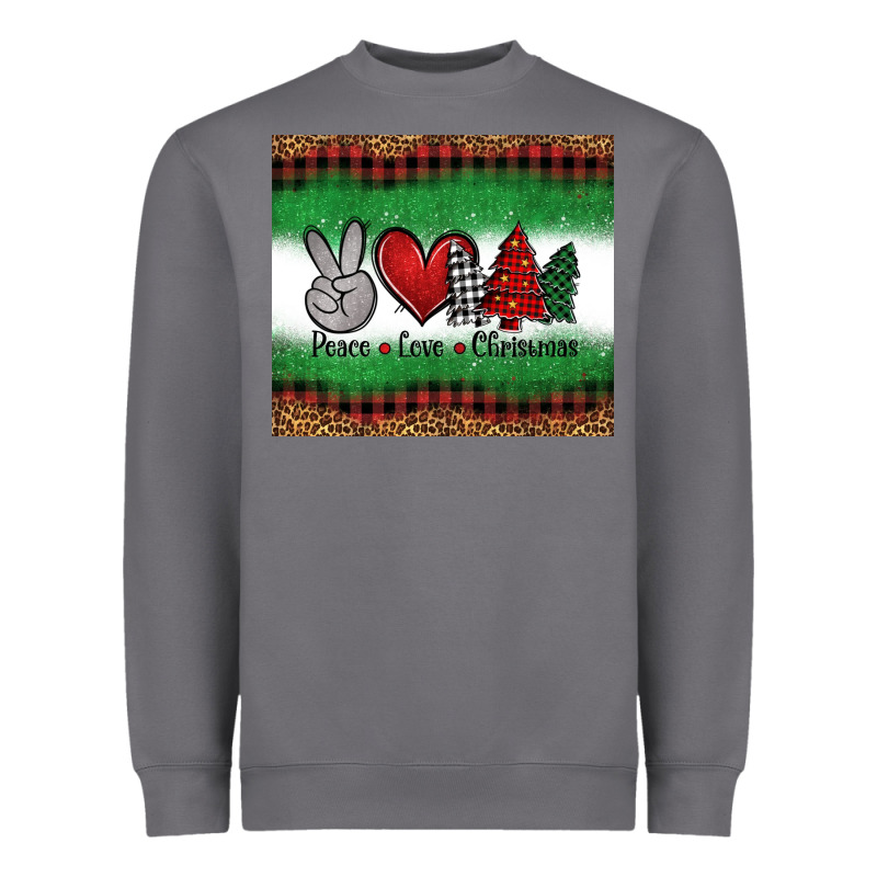Peace Love Christmas Trees Heavyweight Sweatshirt by Jasminsmagicworld | Teevron