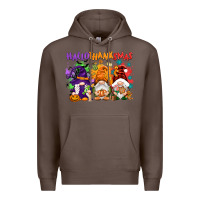 Coffee Hallothanksmas gnomes Premium Hoodie - NancyCooperArtShop