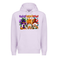 Lilac Hallothanksmas gnomes Premium Hoodie - NancyCooperArtShop