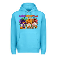 Ocean Blue Hallothanksmas gnomes Premium Hoodie - NancyCooperArtShop