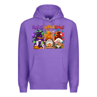 Purple Hallothanksmas gnomes Premium Hoodie - NancyCooperArtShop