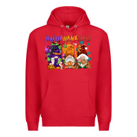Red Hallothanksmas gnomes Premium Hoodie - NancyCooperArtShop