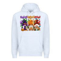 White Hallothanksmas gnomes Premium Hoodie - NancyCooperArtShop
