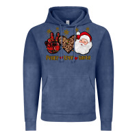 Vintage Denim peace love santa Vintage Hoodie - JahusDesignShop