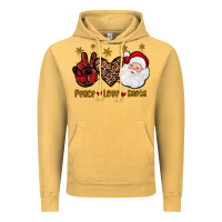 Vintage Mustard peace love santa Vintage Hoodie - JahusDesignShop