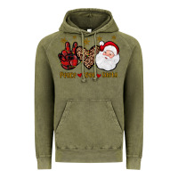 Vintage Olive peace love santa Vintage Hoodie - JahusDesignShop