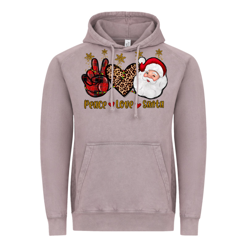 Peace Love Santa Vintage Hoodie by JahusDesignShop | Teevron