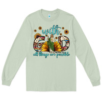 Matcha with god all things are possible matthew 19 26 Long Sleeve Tee - JahusDesignShop