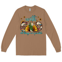 Toasted Coconut with god all things are possible matthew 19 26 Long Sleeve Tee - JahusDesignShop