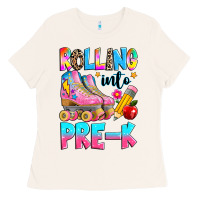 Rolling Into Pre K Grade Ladies Tee | Teevron