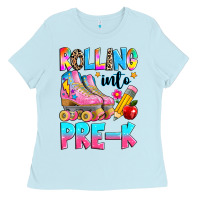 Baby Blue rolling into pre k grade Ladies Tee - texasbilliewilder
