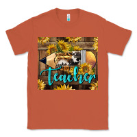 Copper Western Teacher Pencil With Sunflowers Classic Tee - LillyAllenDesigns