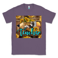 Lavender Western Teacher Pencil With Sunflowers Classic Tee - LillyAllenDesigns