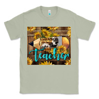 Matcha Western Teacher Pencil With Sunflowers Classic Tee - LillyAllenDesigns