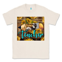 Natural Western Teacher Pencil With Sunflowers Classic Tee - LillyAllenDesigns