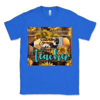 True Royal Western Teacher Pencil With Sunflowers Classic Tee - LillyAllenDesigns