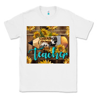 White Western Teacher Pencil With Sunflowers Classic Tee - LillyAllenDesigns