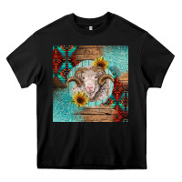 Black western merino Heavy Core Tee - BarkalooDesign