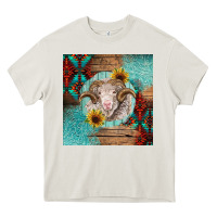 Cream western merino Heavy Core Tee - BarkalooDesign