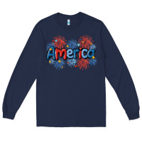 Navy America Long Sleeve Tee - MaliasSmallBusiness