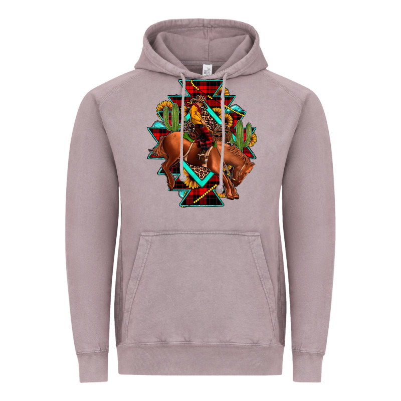 Aztec Rodeo Cowboy Christmas Vintage Hoodie by JahusDesignShop | Teevron