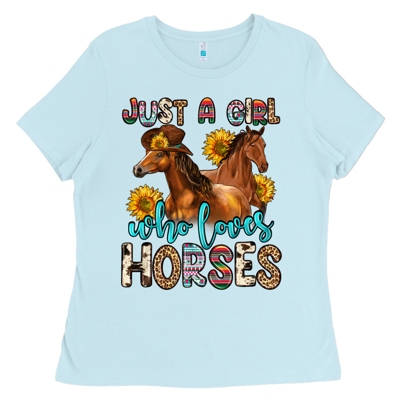 Just A Girl Who Loves Horses Ladies Tee by Zillion Design Studio | Teevron