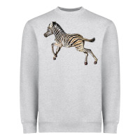 Heather Grey Baby Zebra Heavyweight Sweatshirt - LillyAllenDesigns