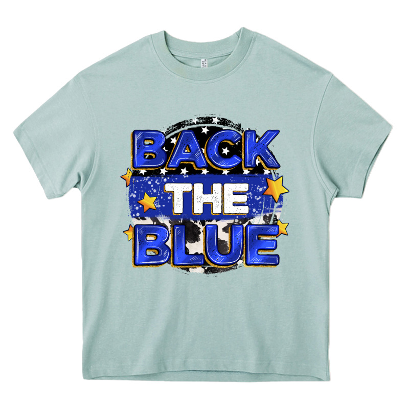 Back The Blue Heavy Core Tee by Zillion Design Studio | Teevron