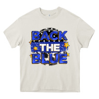 Cream back the blue Heavy Core Tee - Zillion Design Studio
