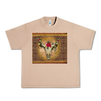 Burro bull skull flowers glitter and leopard Urban Heavy Tee - Artiststas