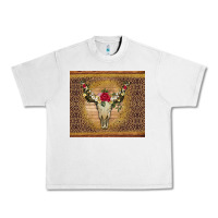 Lunar Rock bull skull flowers glitter and leopard Urban Heavy Tee - Artiststas
