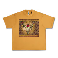 Peanut Butter bull skull flowers glitter and leopard Urban Heavy Tee - Artiststas