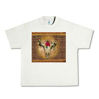 Pistachio bull skull flowers glitter and leopard Urban Heavy Tee - Artiststas