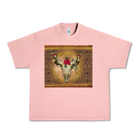 Salmon bull skull flowers glitter and leopard Urban Heavy Tee - Artiststas