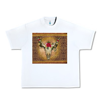 White bull skull flowers glitter and leopard Urban Heavy Tee - Artiststas