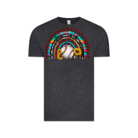 Vintage Black baseball rainbow Vintage Tee - Artiststas