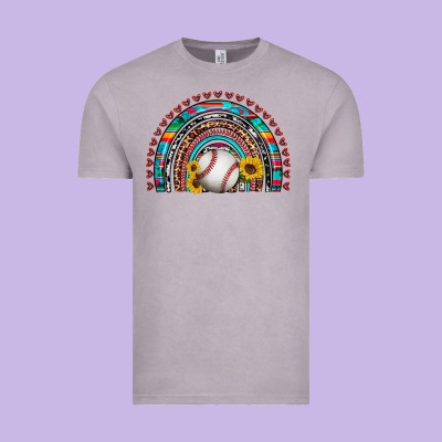 Baseball Rainbow Vintage Tee Designed By Artiststas