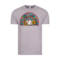 Vintage Zinc baseball rainbow Vintage Tee - Artiststas