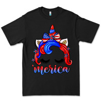 Black 4th of july 'merica unicorn Premium Tee - Zillion Design Studio