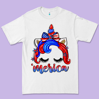 4th Of July 'merica Unicorn Premium Tee Designed By Zillion Design Studio