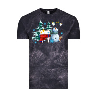 Cloud Black dental christmas teeth and winter with snowman Vintage Tee - AdoDesignShop