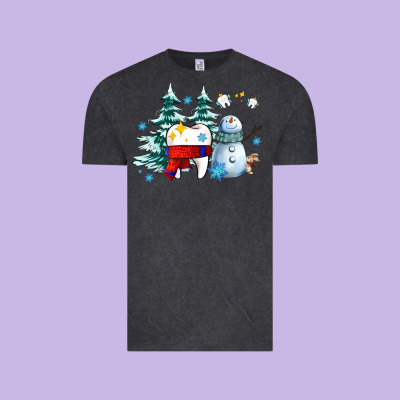 Dental Christmas Teeth And Winter With Snowman Vintage Tee Designed By Adodesignshop