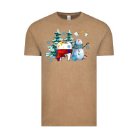 Vintage Coffee dental christmas teeth and winter with snowman Vintage Tee - AdoDesignShop