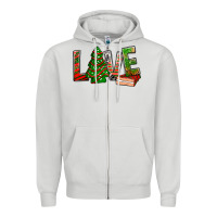 Dove Grey Love Christmas tree cake Zipper Hoodie - NancyCooperArtShop