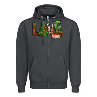 Smoke Love Christmas tree cake Zipper Hoodie - NancyCooperArtShop