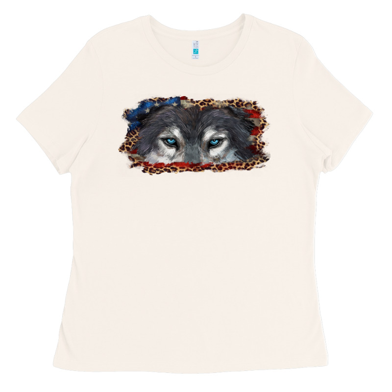 Wolf Eyes American Flag Ladies Tee by RanaPortraitStore | Teevron