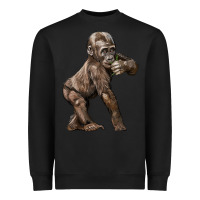 Black Baby Gorilla Heavyweight Sweatshirt - LillyAllenDesigns