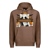 Chestnut Personalized Halloween Ghost Cat Premium Hoodie - texasbilliewilder