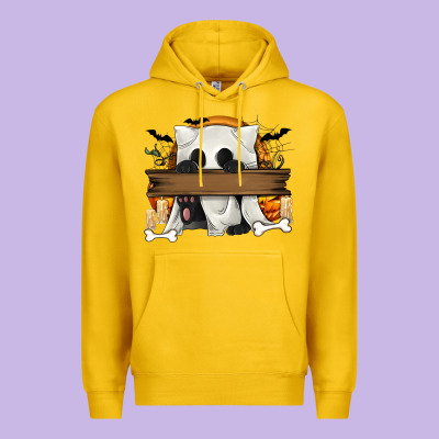 Personalized Halloween Ghost Cat Premium Hoodie Designed By Texasbilliewilder